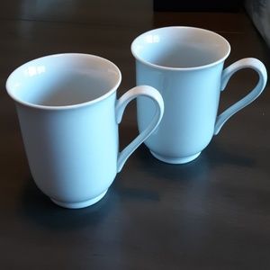 Pottery Barn white mugs - set of 2